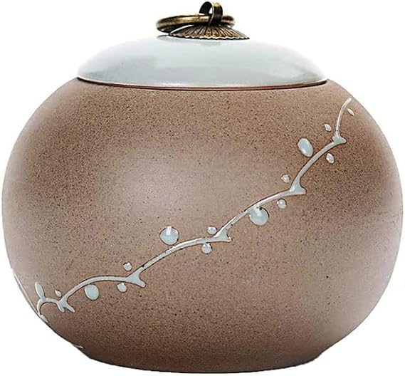 Funeral Medium Keepsake Urn for Ashes Ceramics Cremation Urn for Human Ashes Hand-Painted Fits a Small Amount of Cremated Remains Pet Cremation Urns D