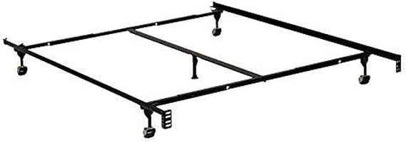 24/7 Shop at Home Huntsdale Bed Frame, Box Spring Required, Queen, Black