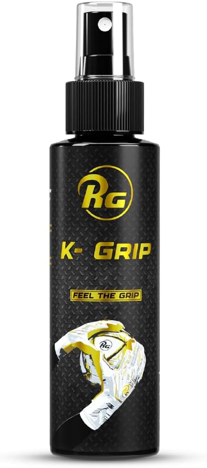 RG K-Grip Goalkeeper Glove Grip Spray 100ml Professional Anti-Slip Adhesive for Enhanced Grip & Performance | Long-Lasting,Sweat-Resistant Soccer Goalie Glove Grip Solution for Training & Match Play