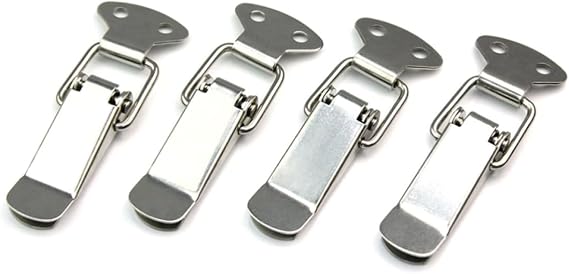 Spring Loaded Stainless Steel Toggle Case Latch Catches 4 Pack