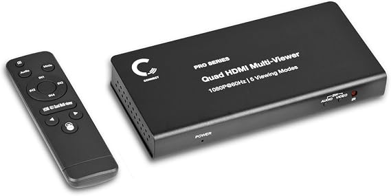 4 Ports Quad HDMI Multi-Viewer/Screen Divider/Switch | 1080p @ 60Hz | 5 Viewing Modes