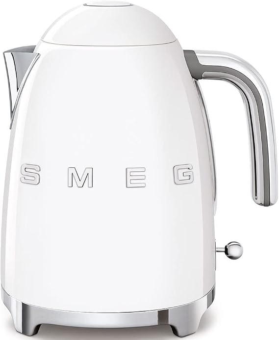 Smeg klf03whuk 50s Retro Style Kettle White 3d Logo