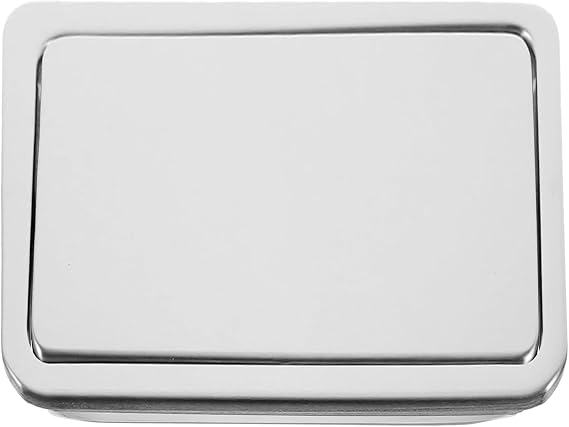Cabinet Trash Can Wall Mounted Garbage Can Lid, Built-in Side Opening Waste Bin Cover, Easy to Balance Flap Waste Rotating, Stainless Steel Embedded Push Door,Build B