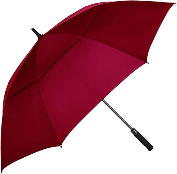 MizHome Windproof Golf Umbrella Automatic Open Double Canopy Vented Sun Rain Stick Umbrella