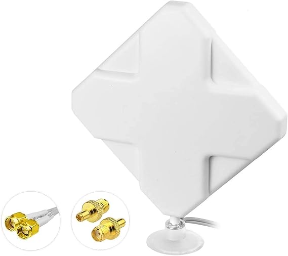 Bingfu High Gain 4G LTE Antenna 35dBi Panel MIMO SMA Male TS9 Antenna Compatible with 4G LTE Wireless CPE Router Mobile Hotspot MiFi Mobile Broadband Modem Industrial IoT Router Cellular Gateway