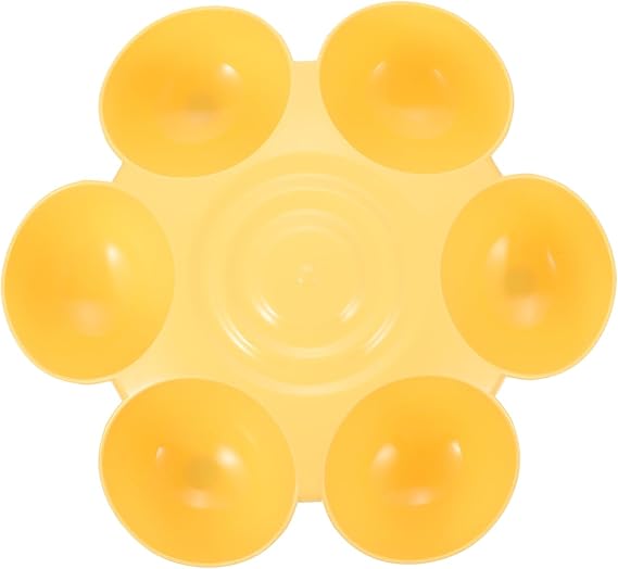 Yardwe Flowers Pet Feeding Bowl 14.17 Inch Multi-Compartment Plastic Dish for Multiple Cats and Dogs Feeding and Drinking Bowls Ideal for Home and Outdoor Use