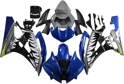 Blue Gray Fairing Kit Fit for 2006 2007 Yamaha YZF R6 YZF-R6 2006-2007 06 07 Bodywork ABS Plastic Injection Body Frame Cowling