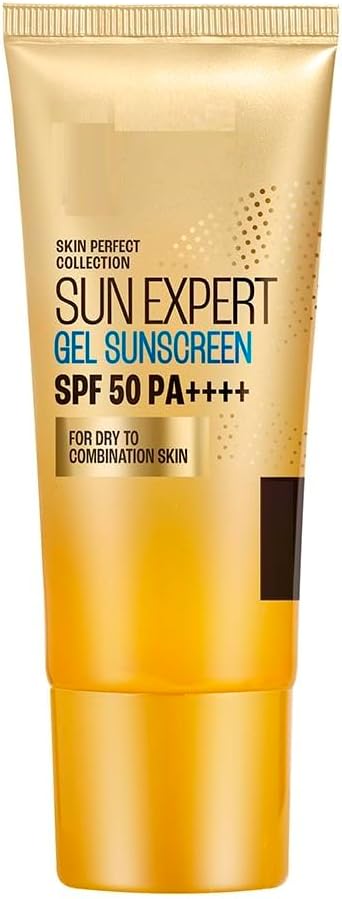 Sun Expert SPF 50 PA+++ Gel Sunscreen, Niacinamide | Water-Light|For Oily & Combination Skin| Non-sticky | For All Skin Types, For UVA/B Protection,No White Cast 100g (Pack Of 1)