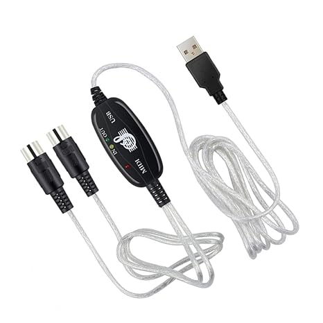 USB Cable Keyboard Converter for Music Editing Easy Connection to High-Performance Adapter Data Transmission Compatible Systems
