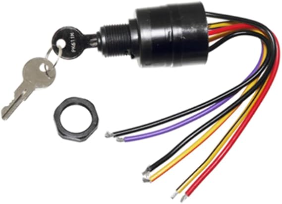 Pro Marine Key Switch, Ignition 6 Wire Compatible with Mercury