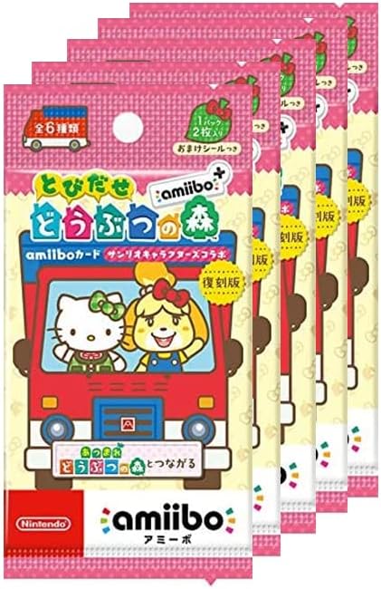 『 Jump Animal Crossing Animal Crossing amiibo+』amiibo Card Sanrio Characters Collaboration 5 Pack Set