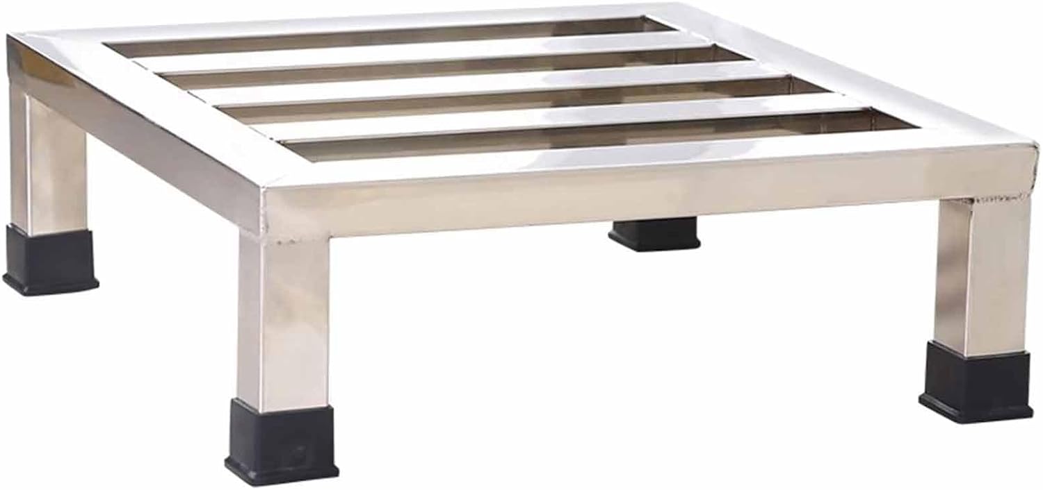Heavy Duty Appliance Riser, Stainless Steel Floor Bracket Rectangular Shelf, Furniture Appliances Base Stand, Split Ground Pallet Rack Washer/Fridge(Size:60x60x10cm)