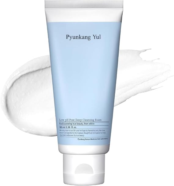 Pyunkang Yul PKY Low pH Pore Deep Cleansing Foam, Pore Cleanser with Fluffy Microbubbles, AHA, Witch Hazel, Zero Irritation, Korean Skincare (3.38 Fl. Oz, 100ml)