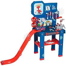 Smoby 7600360729 Workbench DIY Center Spidey, Launch Ramp and Tools, Build Your Spidey Car, 90 Accessories, Toys Boys Girls 3 Years