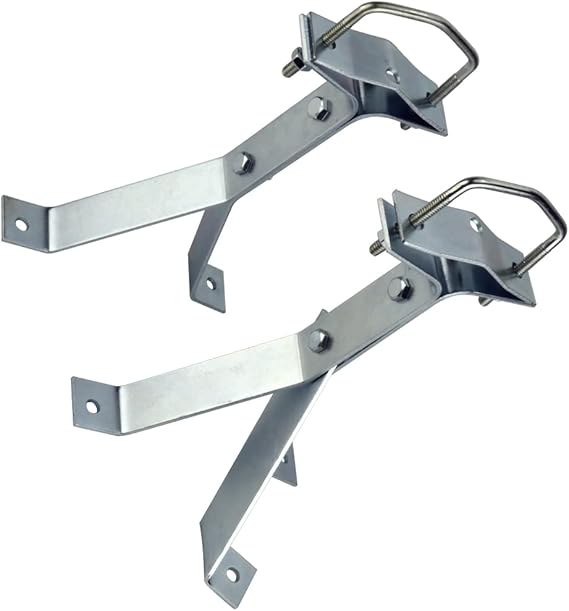 Skywalker 8 Heavy-Duty Wall Mount Pair for TV Antenna Mast with (2) Brackets with Lag Bolts