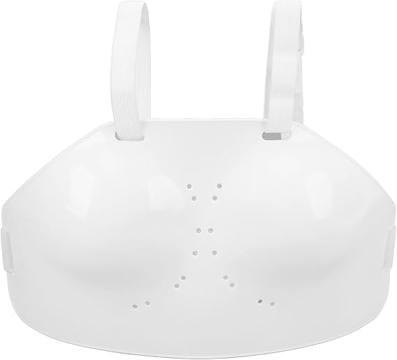 Fencing Sport Chest Guard, Women's Adjustable Breast Protector, PVC Lightweight Chest Guard with Custom Fit Straps for Fencing Soccer Volleyball Baseball (XL)
