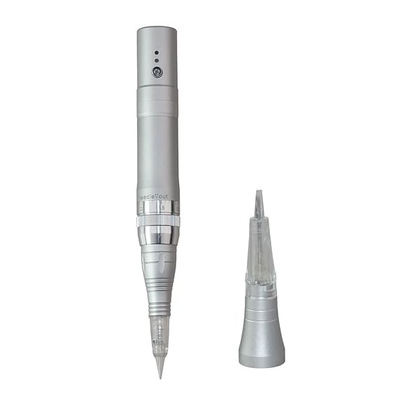 Permanent Makeup Machine Kit Micro Blading Tattoo Machines With Swiss Motor For Eyebrow Eyeliner Lip(Silver)