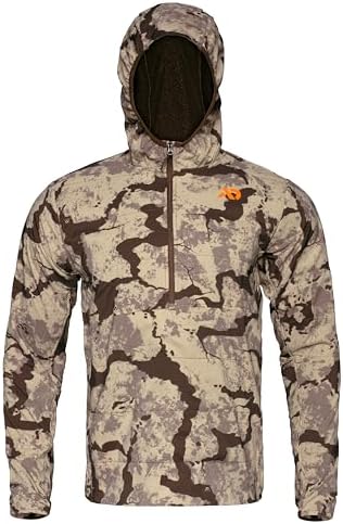 First Lite Mens Navigator Hunting Hoody - Multi-Season Mid Layer Softshell for Backcountry and Stand Hunting