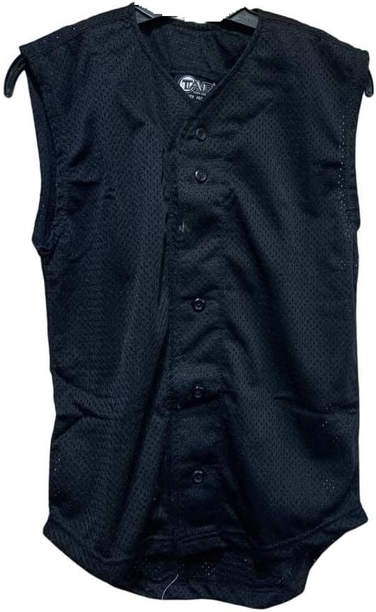 Youth Baseball Jersey, Sleeveless Button-Down Athletic Shirt, Lightweight Mesh, Multiple Colors