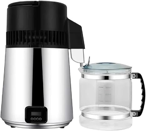 Water Distiller Kitchen Distill Distilling Water Purifier Distillers To Make Clean Water 4L 750W Water Distiller Stainless Steel Inner Adjustable Temperature Digital Control Distilled Purified For Hom