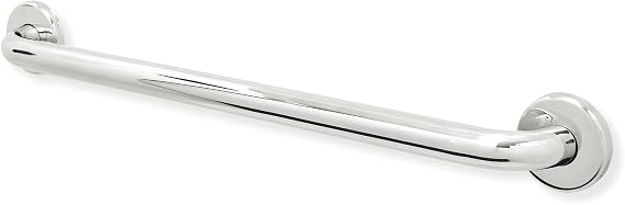 Grab Bar for Bathtub Shower - Stairs Bed Toilet Bathroom / Stand Assist & Safety Handrail / 304 Stainless Steel / Smooth Grip / Polished Chrome / 18"