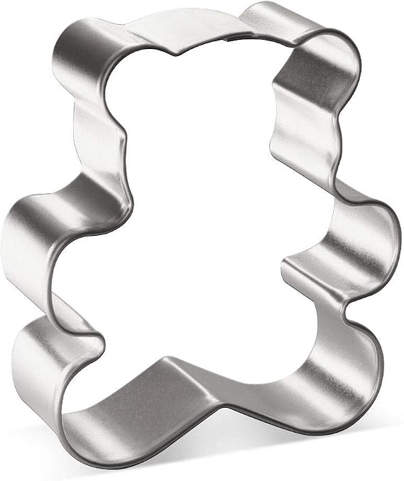 Teddy Bear Cookie Cutter 3 Inch Tin Plated Steel Cookie Cutters - Teddy Bear Cookie Mold