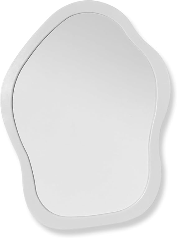 KEYDUACU Magnetic Locker Mirror, 8.66 x 6.3 Cute Mirror. Suitable for School lockers, bathrooms, Home refrigerators, Locker Accessories, Shop toolboxes or Office cabinets (Light Gray)