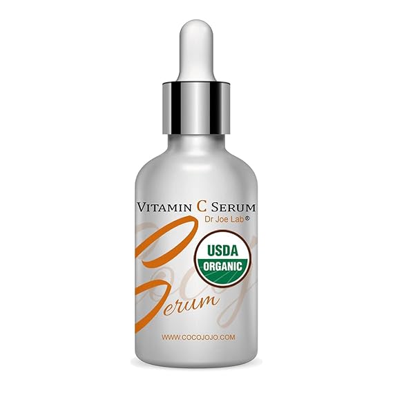 Dr Joe Lab Organic Vitamin C Serum for Multiple Usages/Purposes for Face Skin Body Ultra Hydrating Rejuvenating Instant Moisturizer and much more COCOJOJO 1 OZ - Shake Well Before Use!