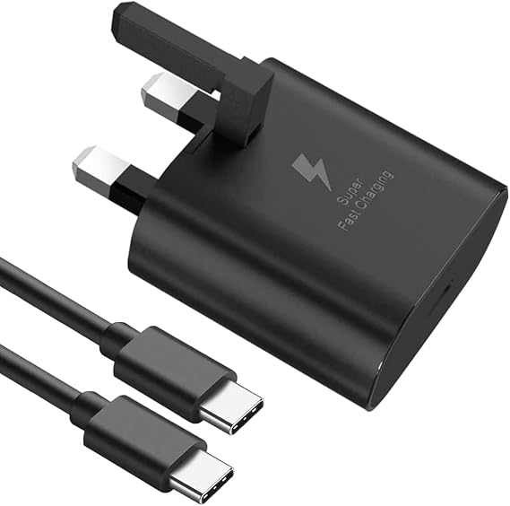 25W Fast Charger For CUBOT Tab KingKong/Tab 50/Tab 40/Tab 30/Tab P40 | USB C Charger Tab P50 Charging Plug Charger Plug USB Type C Fast Charging Cable [1M] High Speed Adapter UK 3 Pin