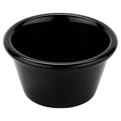G.E.T. S-630-BK 3 oz. Ramekin, Break Resistant, Melamine, Black Pack of 12