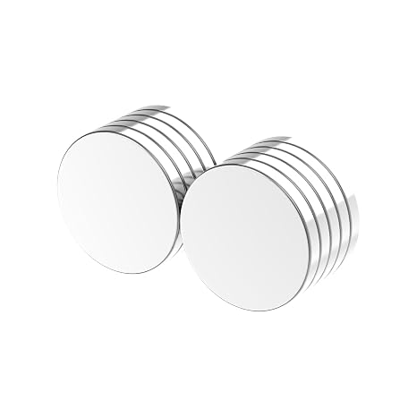 Strong Neodymium Disc Magnet N52-1.00" D x 1/8" H - 10 Pack, Most Powerful Rare Earth Magnets, Round Fridge Magnets, Refrigerator Magnet for Whiteboard, Locker, DIY Building Scientific