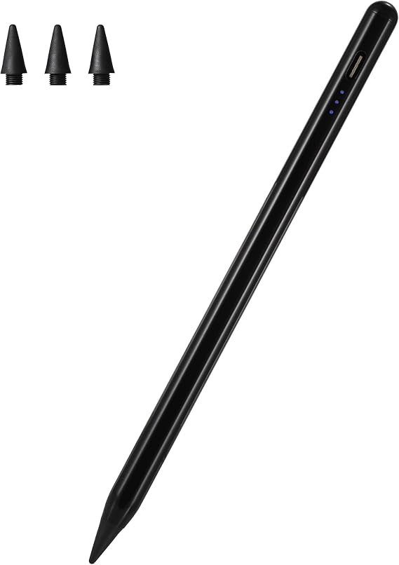 Stylus Pen for iPad A16 11th 10th 9th 8th 7th 6th Generation, iPad Pro 12.9 11 13 inch M4, iPad Air M3 M2 5th 4th 3rd Gen, iPad Mini A17 Pro 7 6 5, for Apple Pencil Pro 1st 2nd Gen Alternative (Black)