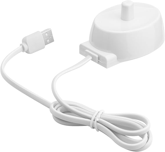 USB Electric Toothbrush Charger Compatible with Braun Oral-B Pro 3 3500 Pro 2 2500 Pro 1 650 Smart 6 iO3 iO4 iO5 iO6 Kids Vitality Genius X Type 3757 Charging Base, USB Charging Adapter