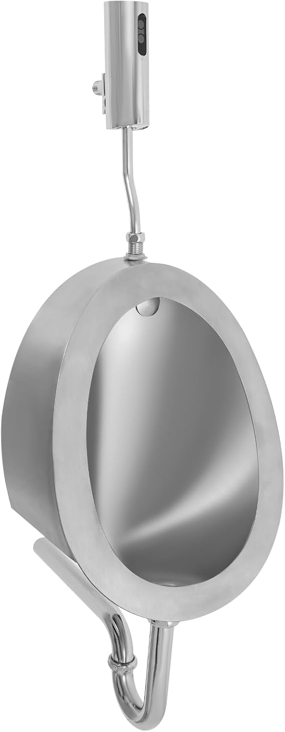 Stainless Steel Urinal for Men Bathroom, Wall Mounted