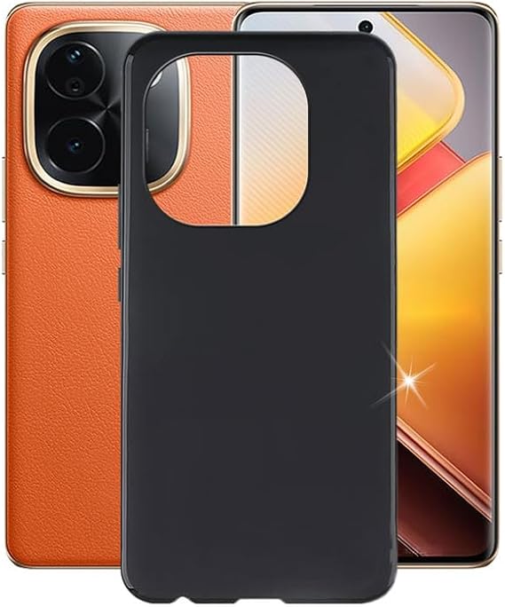 Phone Case for Vivo iQOO Z9s Pro (6.77"), Ultra Slim Soft TPU Shockproof Protective Shell, Anti-Scratch X Non-Slip Silicone Case for Vivo iQOO Z9s Pro - Black