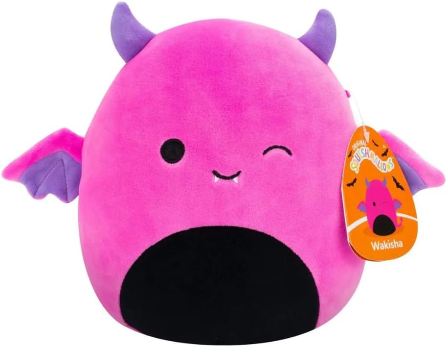Squishmallows original 19cm Halloween Wakisha neon pink devil