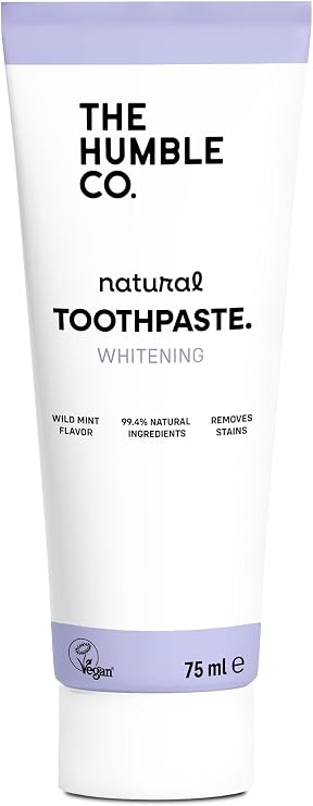 The Humble Co. - Toothpaste Adult Whitening 75 ML Beyazlatıcı Etkili Doğal Diş Macunu 75 ML (Yetişkin), Doğal içerikli, nazik beyazlatıcı diş macunu ile daha parlak bir gülümseme