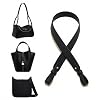Leather Purse Shoulder Strap for Hermes Picotin/Lindy/Evelyne Adjustable Replacement Strap for Crossbody Bags Black 27 inches