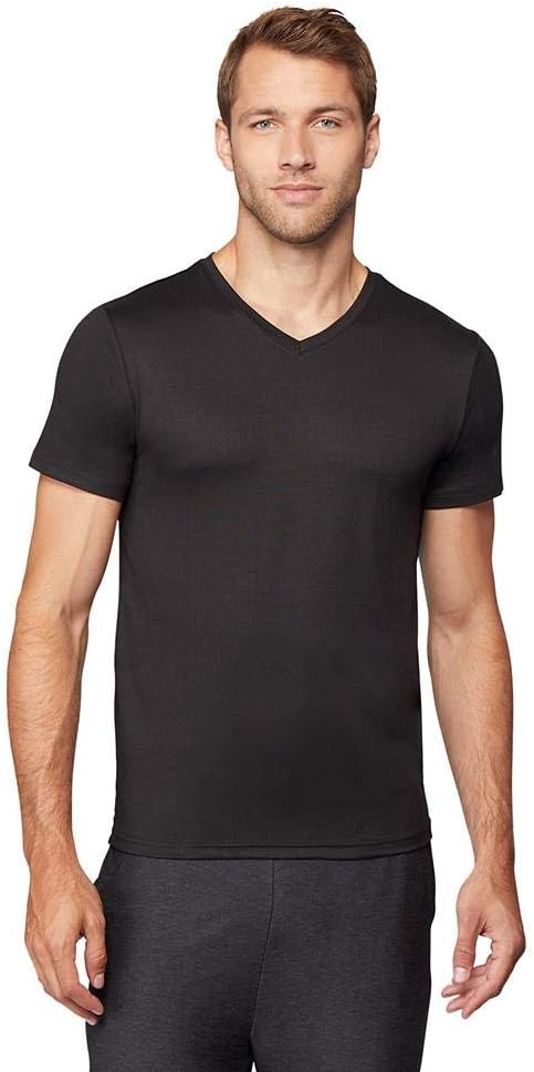 32 Degrees Men's Cool V-Neck T-Shirt, Anti-Odor, Quick Dry Active, 4-Way Stretch