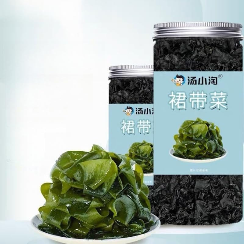 Dried Undaria pinnatifida, freeze-dried bottled seaweed, laver and nori 55g, nutritious marine vegetable soup, healthy vegetables, kelp seedlings, instant soup, vegan, hotpot side dishes (1 can)