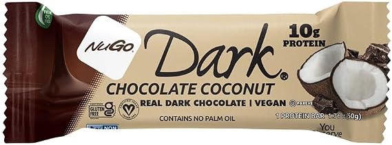 Nugo Bar Dark Coconut Chocolate 1.76oz (Pack of 12)
