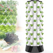 Garden Hydroponic Growing System Vertical Tower - Vegetable Plant Tower Gift for Gardening Lover - Automate Aeroponics Mini Indoor Outdoor Home Grow Herb,8Layers