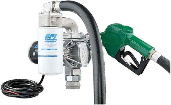GPI - G20 Fuel Transfer Pump, Automatic Shut-off Nozzle with Filter Kit, 20 GPM, 12 Volt (162020-03)