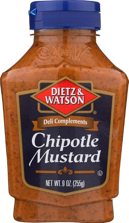 Dietz & Watson, Deli Compliments, Chipotle Mustard, 9oz Bottle (Pack of 2)