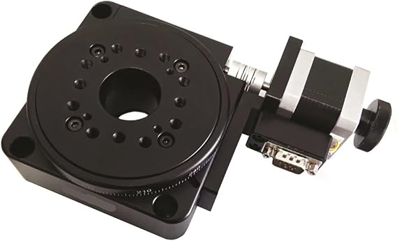 1pc PX110-100 Motorized Rotary Stage 90:1 Motorized Rotation Stage Optical Rotating Platform High Percision Linear Stage(Ratio 180 of 1)