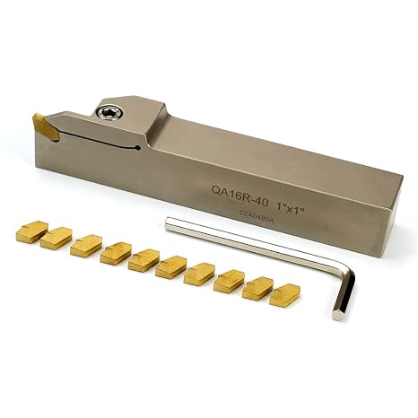 OSCARBIDE 1"x1" Indexable Lathe Grooving Parting Cut-Off Holder 10 Inserts