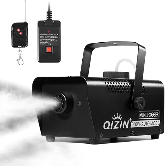 Fog Machine Smoke Machine with Wireless Remote, One-Key Lock Automatic Smoke Spray, 500 Watt Portable Fogger for Halloween Parties Wedding Christmas and Stage Effect