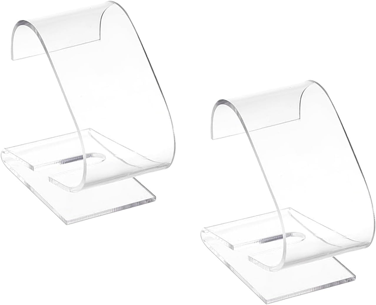 2pcs Acrylic Watch Display Stands,Transparent Watch Holders,Clear Jewelry Showcase Display Stands for Men Father's Day Home Store