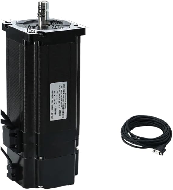 Nema34 Close Loop Stepper 86hb250 82b 118b 152b with Encoder Cable 4.5/8/12n.m 643/1143/1714ozin for CNC Router Lathe Motor(156b with Brake)