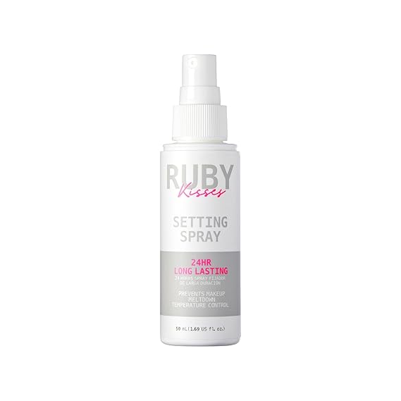 Ruby Kisses Never Touch Up 24HR Makeup Setting Spray, Long-Lasting Finish